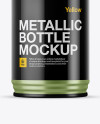 Textured Metal Drink Bottle Mockup