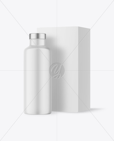 Matte Medical Ampoule with Box Mockup