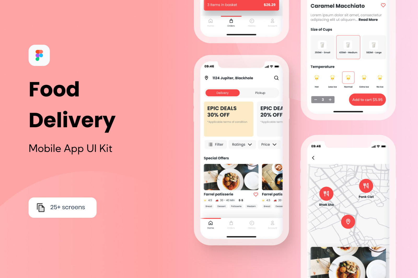 Madhang - Food Delivery App UI Kit on Yellow Images Creative Store