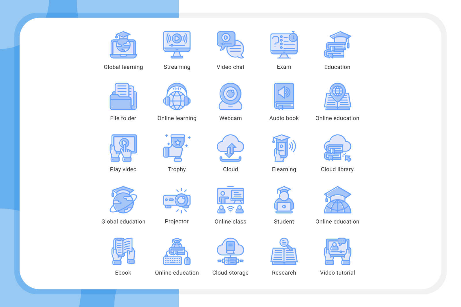 Online Learning Icon Pack Online Learning Icon Pack