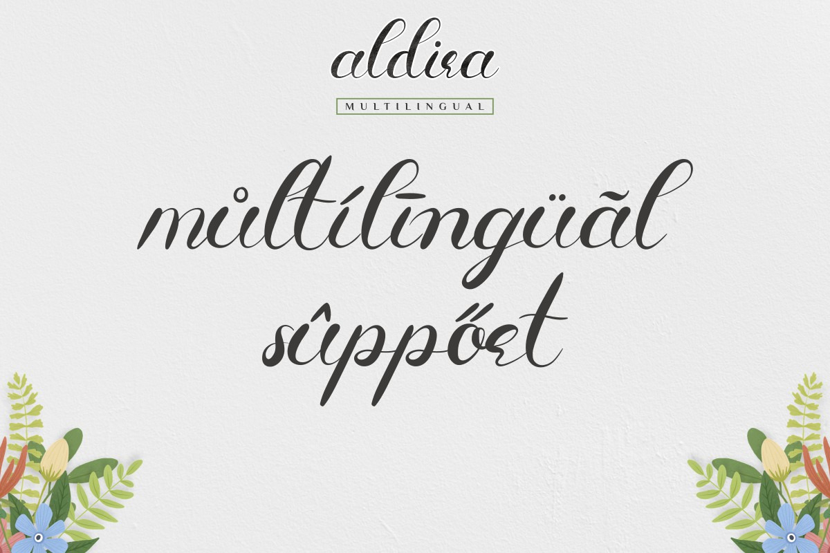 Aldira Calligraphy Font Aldira Calligraphy Font