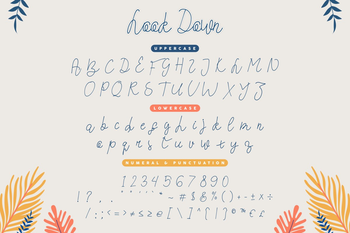 Look Down Handwriting Font