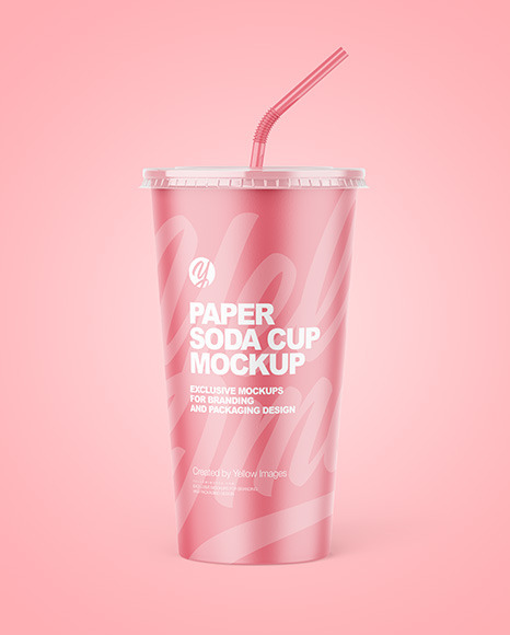 Paper Soda Cup Mockup