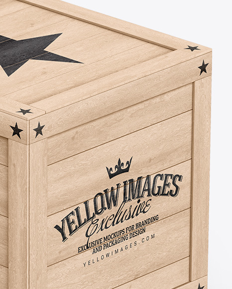 Wooden Box Mockup