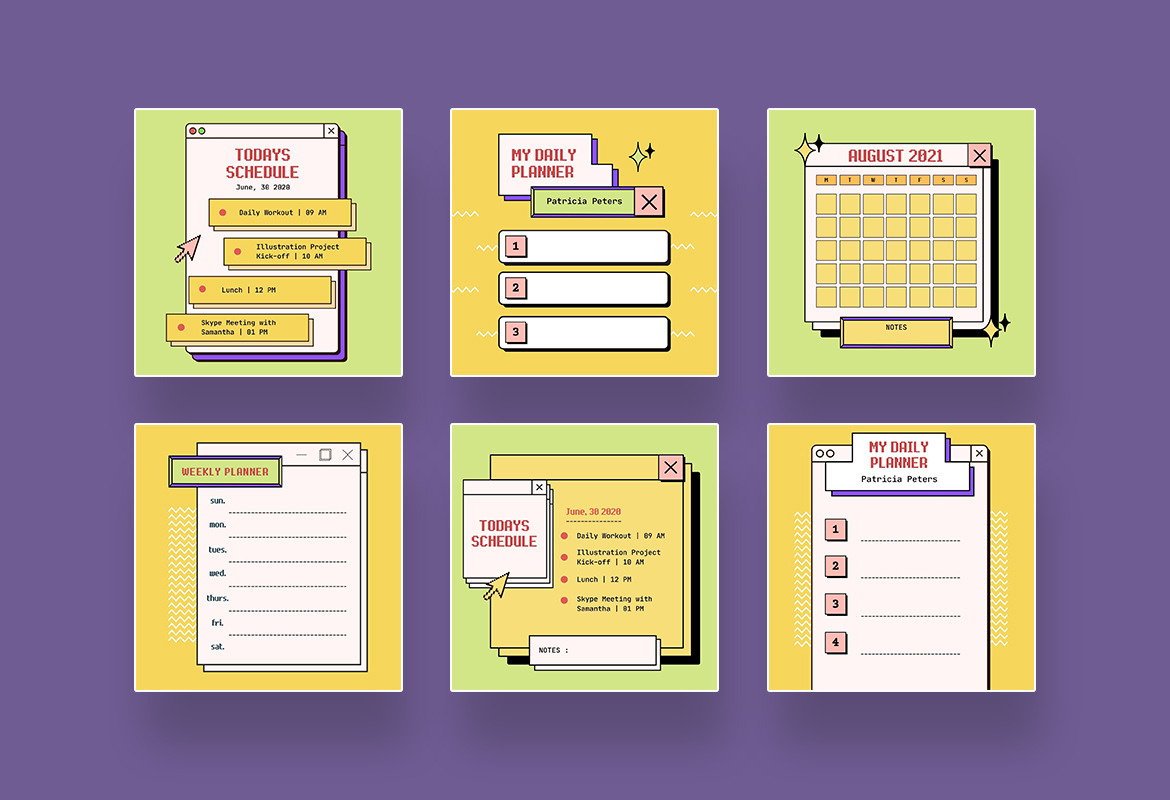 Retro Computer Planner Canva