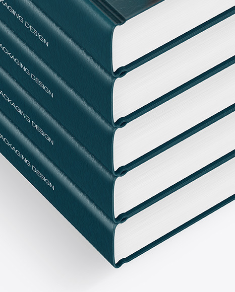 Hardcover Books w/ Leather Cover Mockup