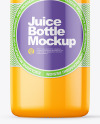 Orange Juice Bottle With Wrapped Paper Cap Mockup