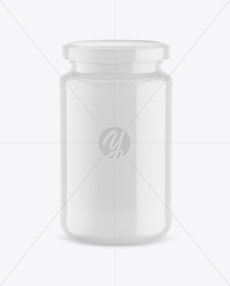 Glossy Glass Jar Mockup