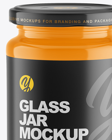 Glossy Glass Jar Mockup