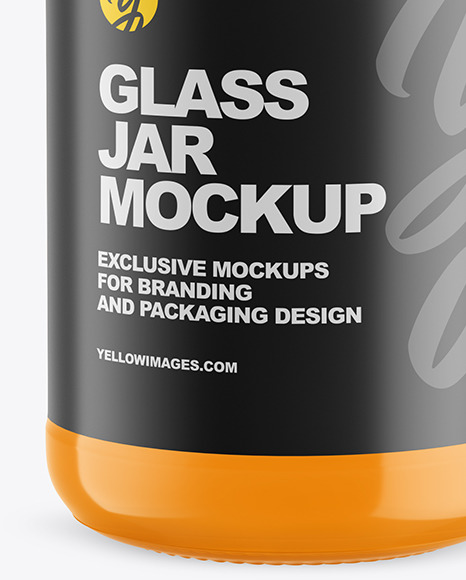 Glossy Glass Jar Mockup