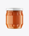 Clear Glass Honey Jar Mockup