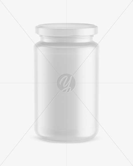 Matte Glass Jar Mockup