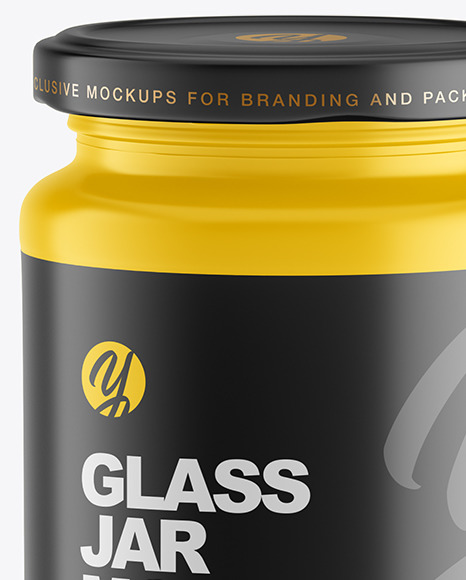 Matte Glass Jar Mockup