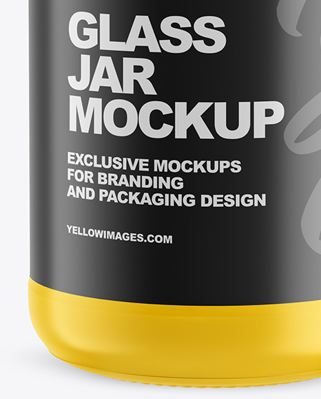Matte Glass Jar Mockup