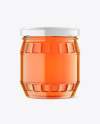 Clear Glass Honey Jar Mockup