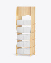 Wooden Display Stand w/ Boxes Mockup
