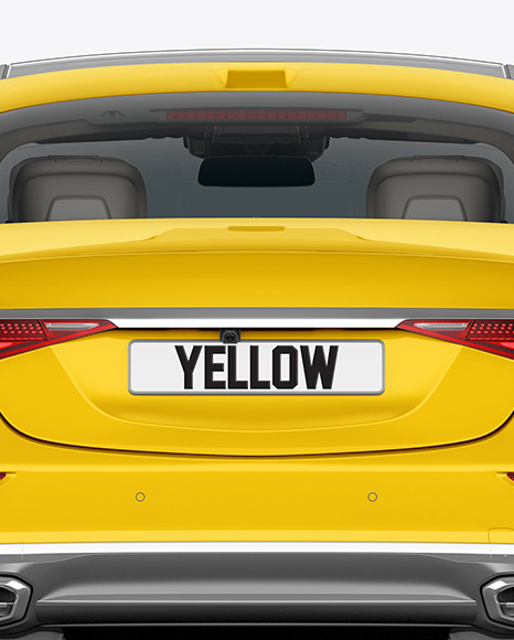 Luxury Car Mockup - Back View