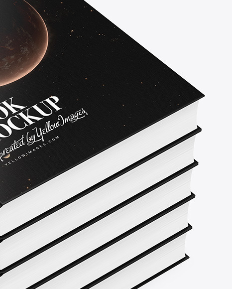 Hardcover Books w/ Fabric Cover Mockup