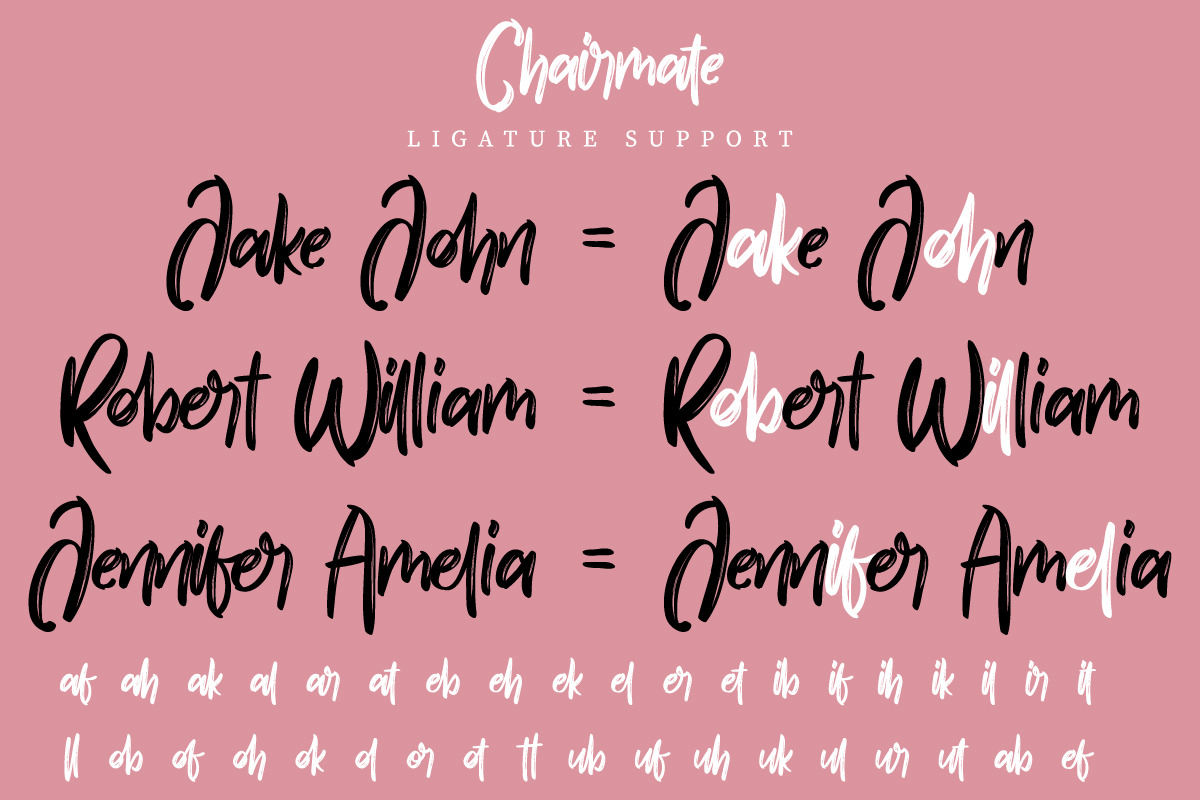 Chairmate Calligraphy Font