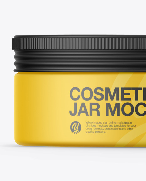 Matte Cosmetic Jar Mockup