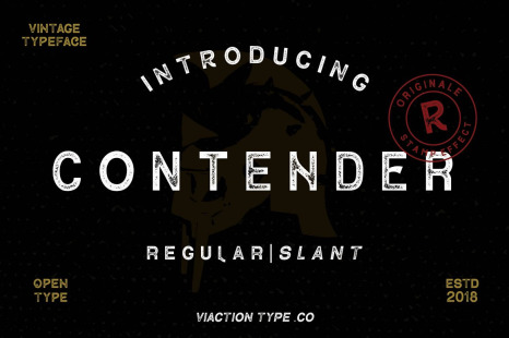 Contender - Vintage Display Font - Fonts