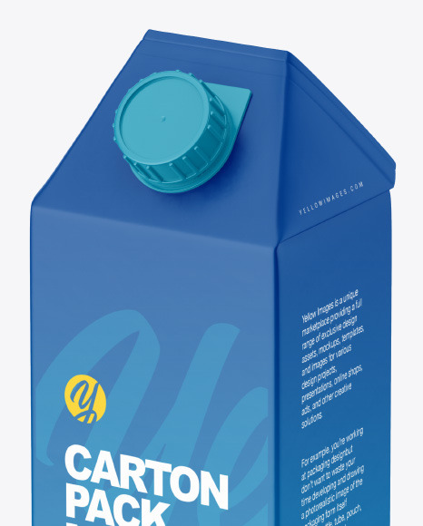 1000ml Carton Pack Mockup