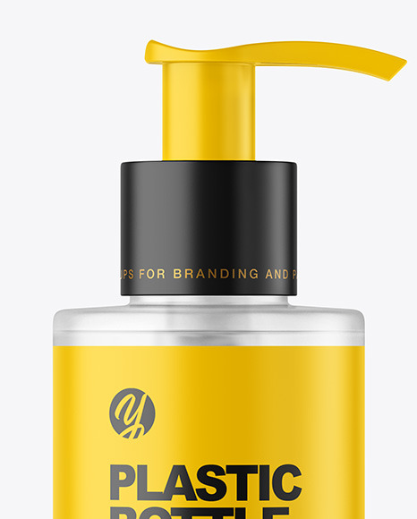 Frosted Cosmetic Bottle with Pump Mockup Frosted Cosmetic Bottle with Pump Mockup