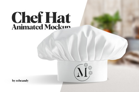 Chef Hat Animated Mockup - Headwear