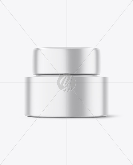 Metallic Cosmetic Jar Mockup