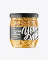 Clear Glass Jar w/ Mustard Mockup Clear Glass Jar w/ Mustard Mockup