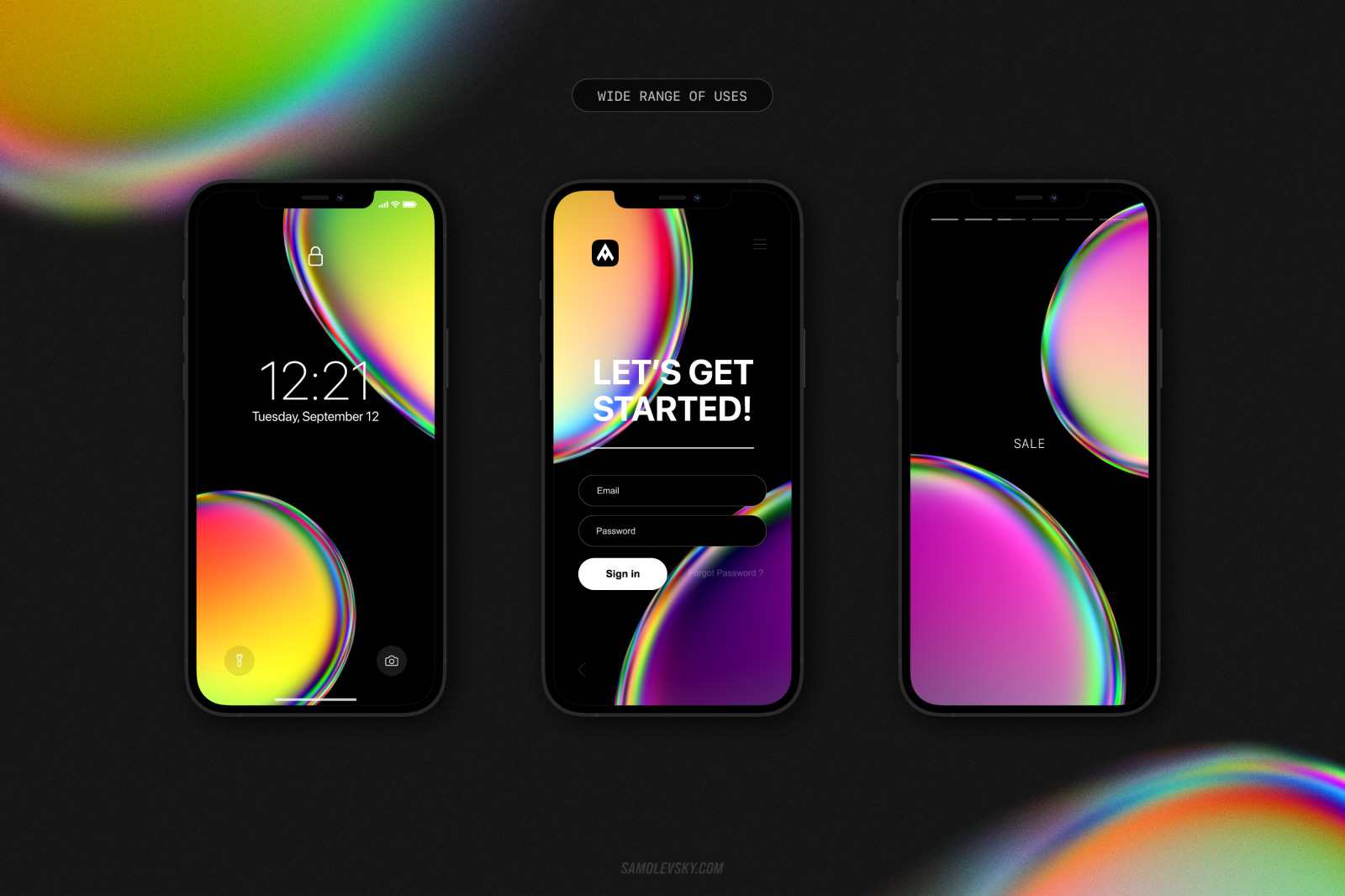 Iridescent blob shapes collection Iridescent blob shapes collection