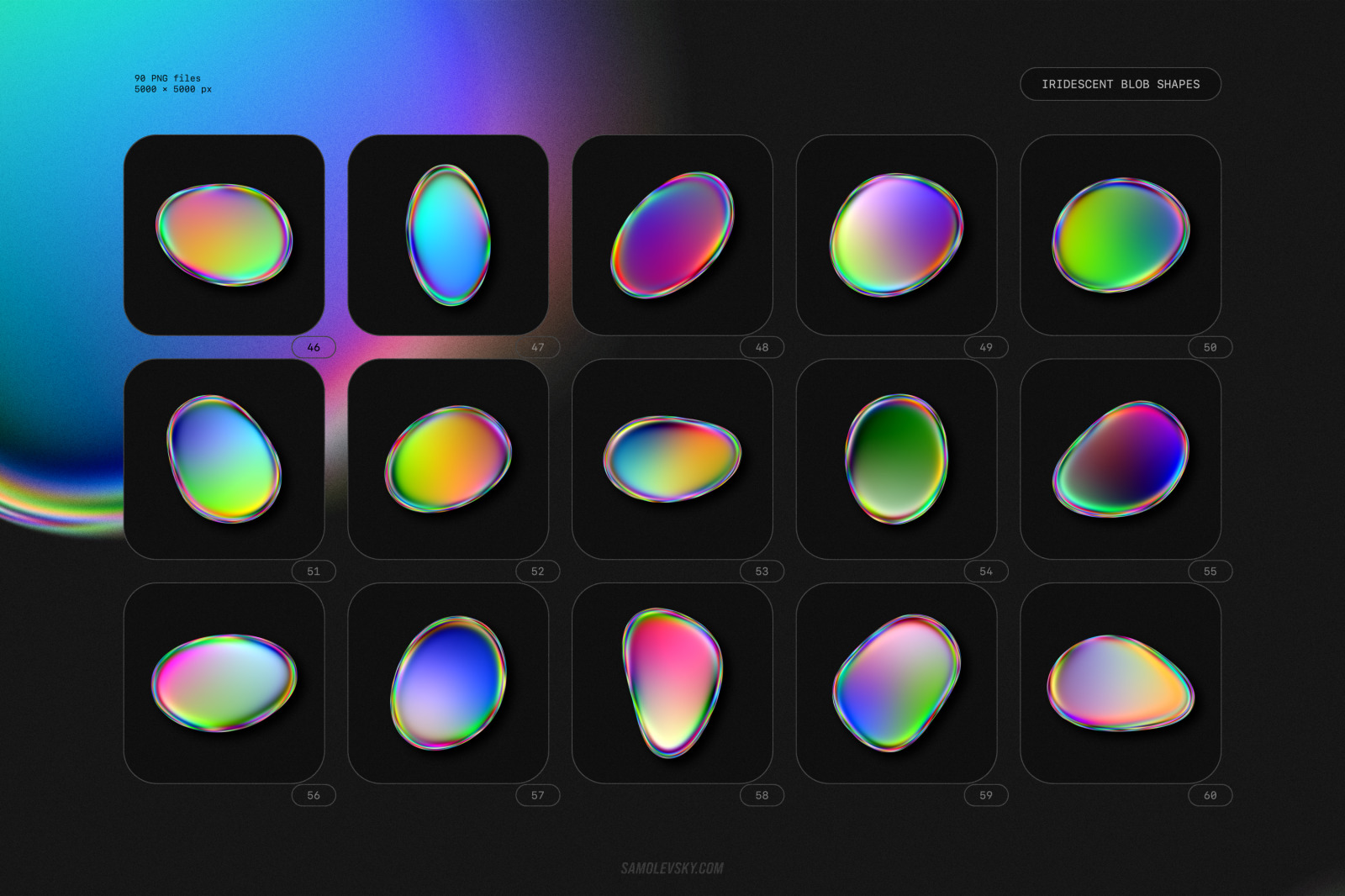 Iridescent blob shapes collection Iridescent blob shapes collection