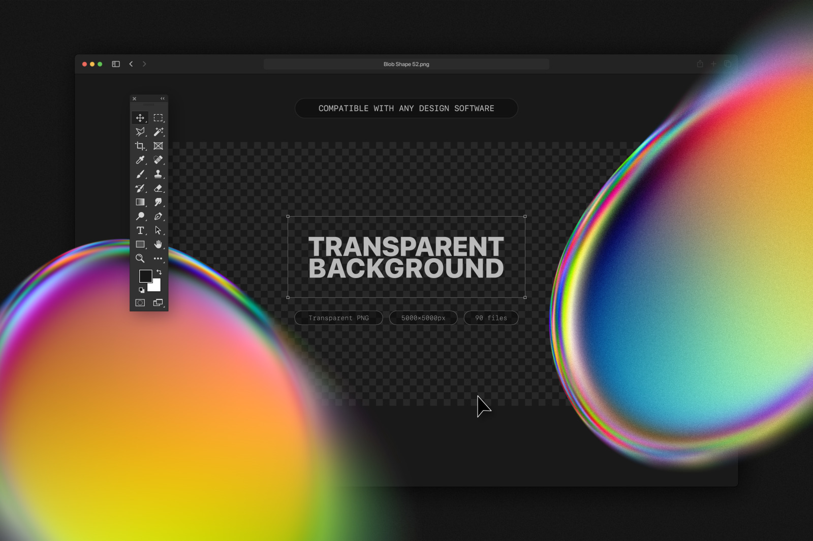 Iridescent blob shapes collection Iridescent blob shapes collection