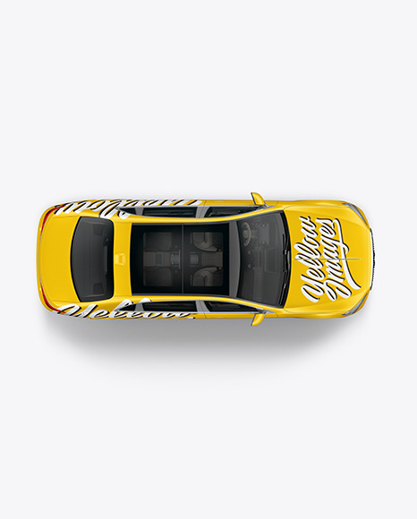 Luxury Car Mockup - Top View