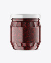 Clear Glass Jar w/ Jam Mockup