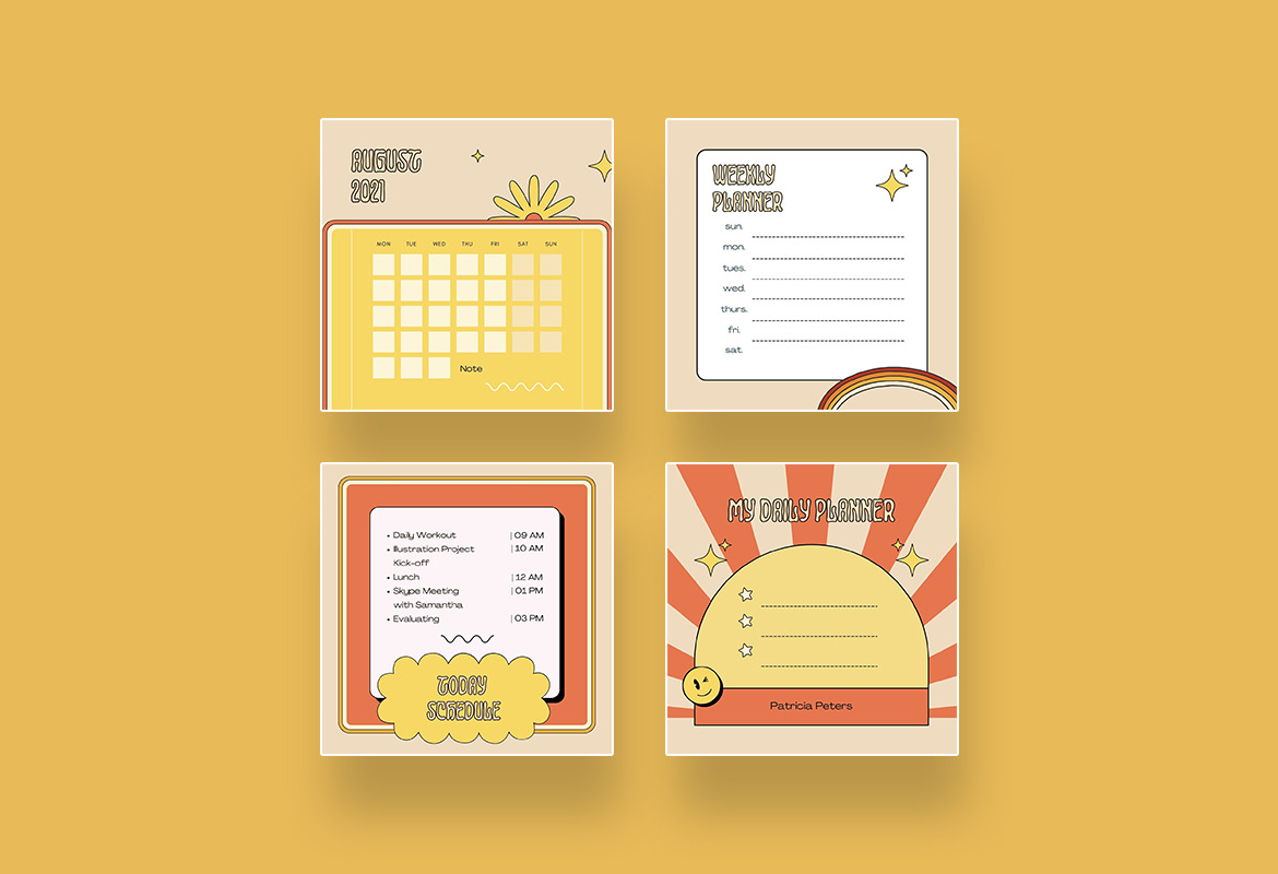 Retro Activity Planner Instagram