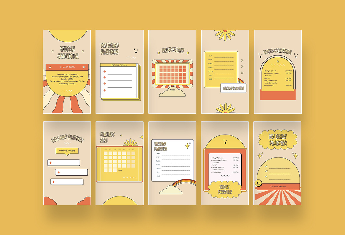 Retro Activity Planner Instagram