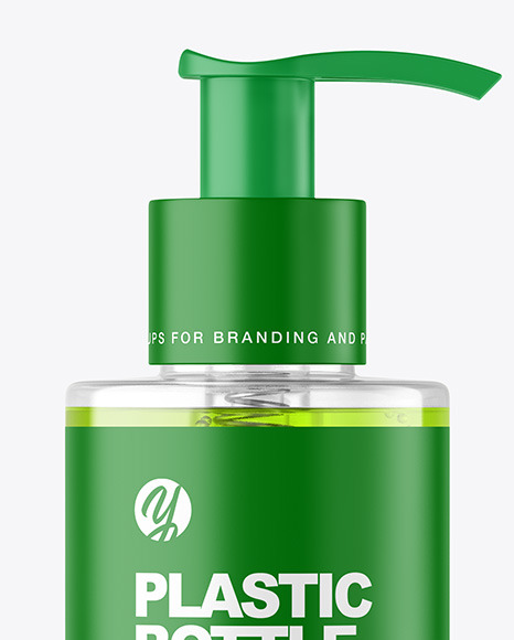 Color Liquid Cosmetic Bottle with Pump Mockup Color Liquid Cosmetic Bottle with Pump Mockup
