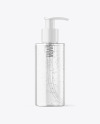 Clear Cosmetic Bottle with Pump Mockup