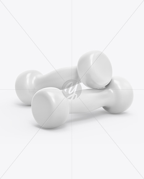 Vinyl Coated Dumbbells Mockup