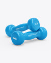 Vinyl Coated Dumbbells Mockup