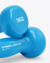 Vinyl Coated Dumbbells Mockup