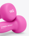 Neoprene Coated Dumbbells Mockup