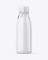 Glossy Plastic Bottle With Wrapped Paper Cap Mockup