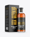 Whiskey Bottle with Box Mockup