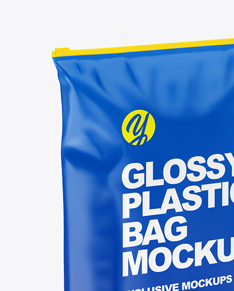 Glossy Plastic Bag Mockup