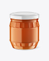 Clear Glass Honey Jar Mockup