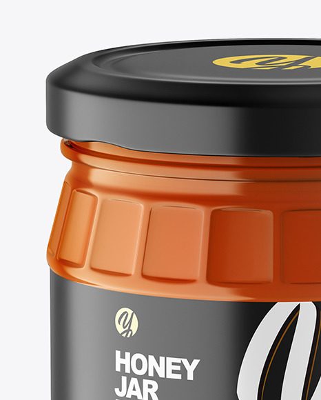 Clear Glass Honey Jar Mockup