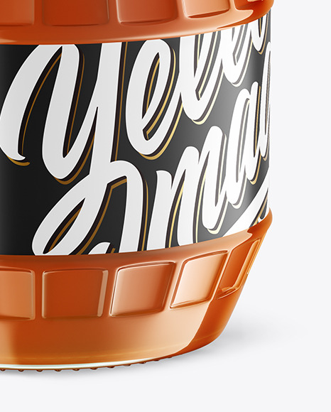 Clear Glass Honey Jar Mockup