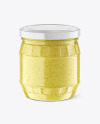 Clear Glass Jar w/ Mustard Mockup